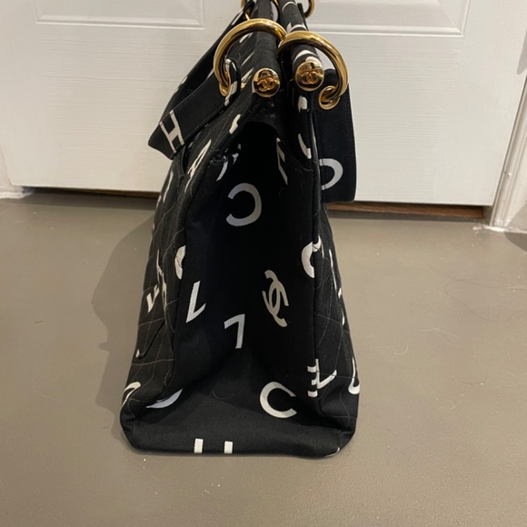 SOLD Chanel 1997 Canvas Letters Logo Tote - Picture 14 of 16